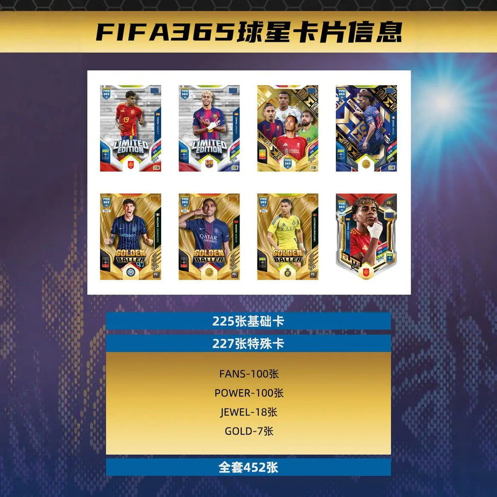 Panini 2026 FIFA 365 Adrenalyn XL Collectible Cards - Messi & Mbappé Tin Box Official Genuine Periphery Trading Cards Gifts