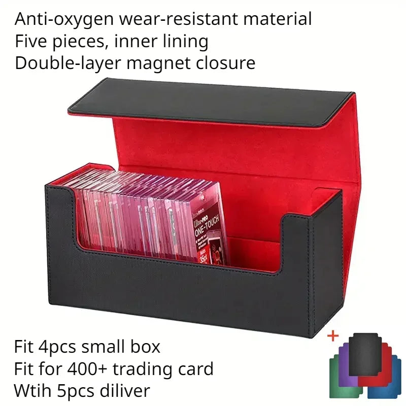 Holds 100+ Trading Card Storage Box Game Card Deck Box for Pokemon Magic YuGiOh Collectible Sport Cards Case Card Organizer