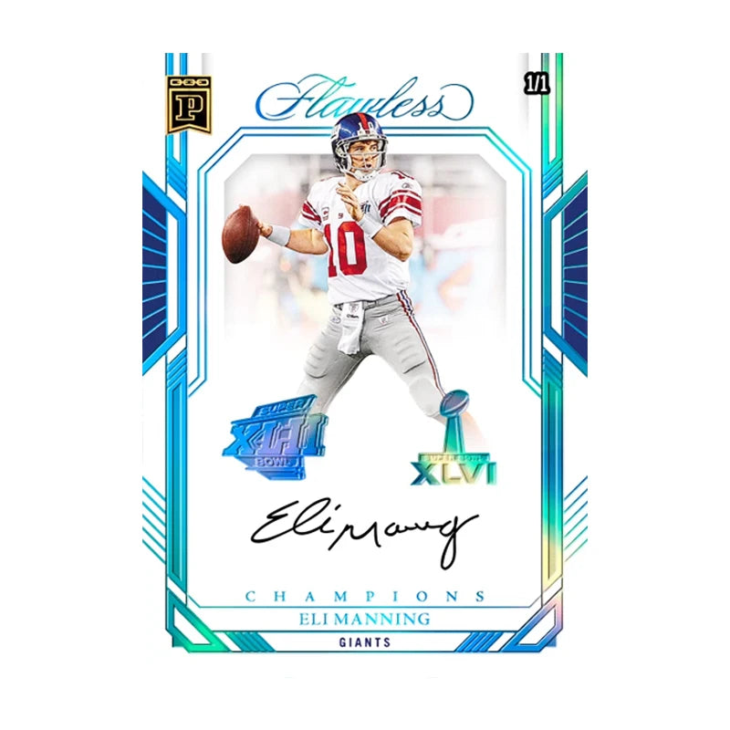 Panini NFL Rugby Star Card Diy Homemade Eli Manning Randy Moss Ray Lewis Signature Collection Card Toys Gift