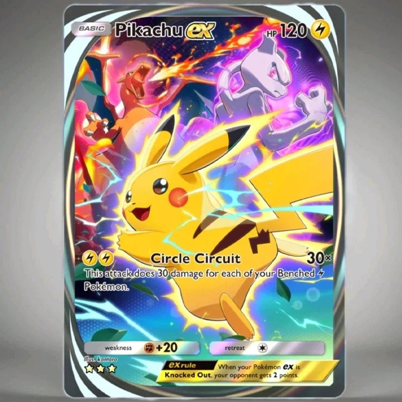 Diy Pkm Fan Art Tcg Pocket Eevee Ex Holo Pikachu Ex Lugia Buzzwole Lusamine Charlizard Solgaleo Full Art | Deluxe Pack Ex Card