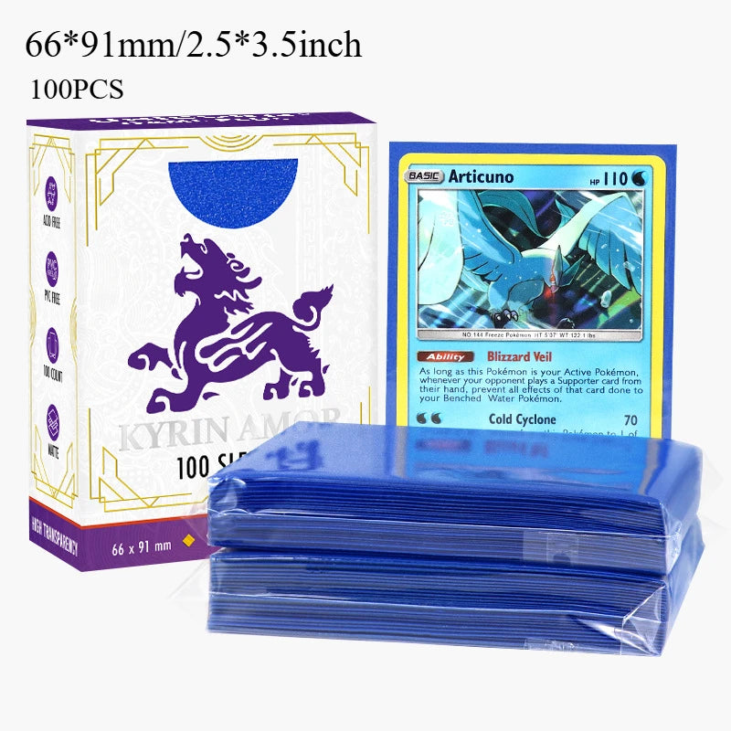 Standard Size Card Sleeves Premium Perfect Exact Fit Inner Card Sleeves with Pokemon Cards for TCG MTG Sports Cards ﻿