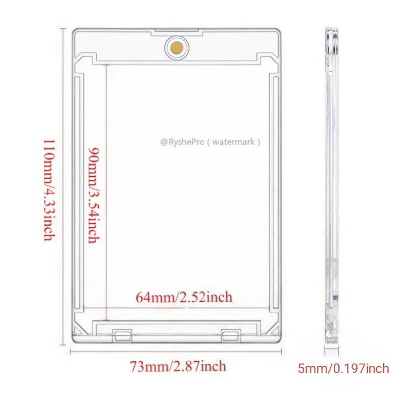 10pcs Card Case Holder 35pt Magnetic Card Holder for Trading Cards Hard Plastic Card Sleeves for MTG TCG Baseball Sports Cards