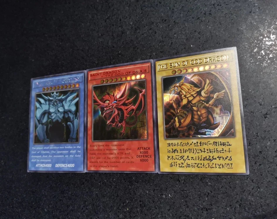 Anime ACG Card Yu-Gi-Oh Egyptian God Collectible Card Toys For Boys Game Battle Card Christmas Birthday Present