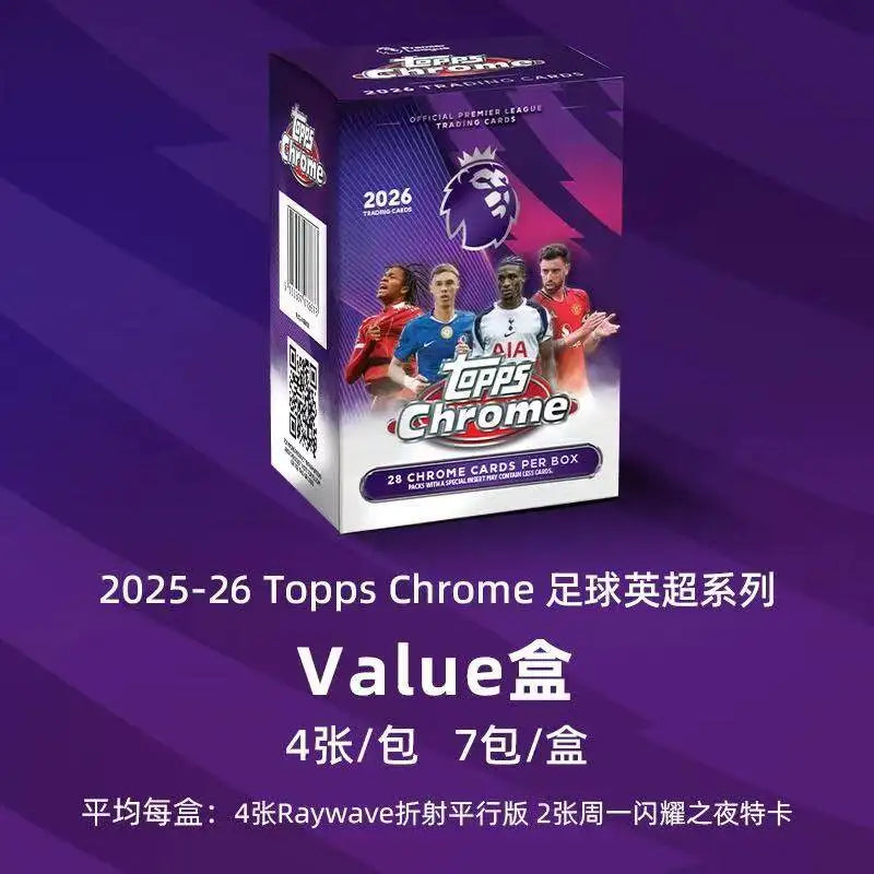 Topps Football Star Cards Chrome  Premier League Soccer Trading Cards Value Blaster Tin  Box Sports For Football Collectors