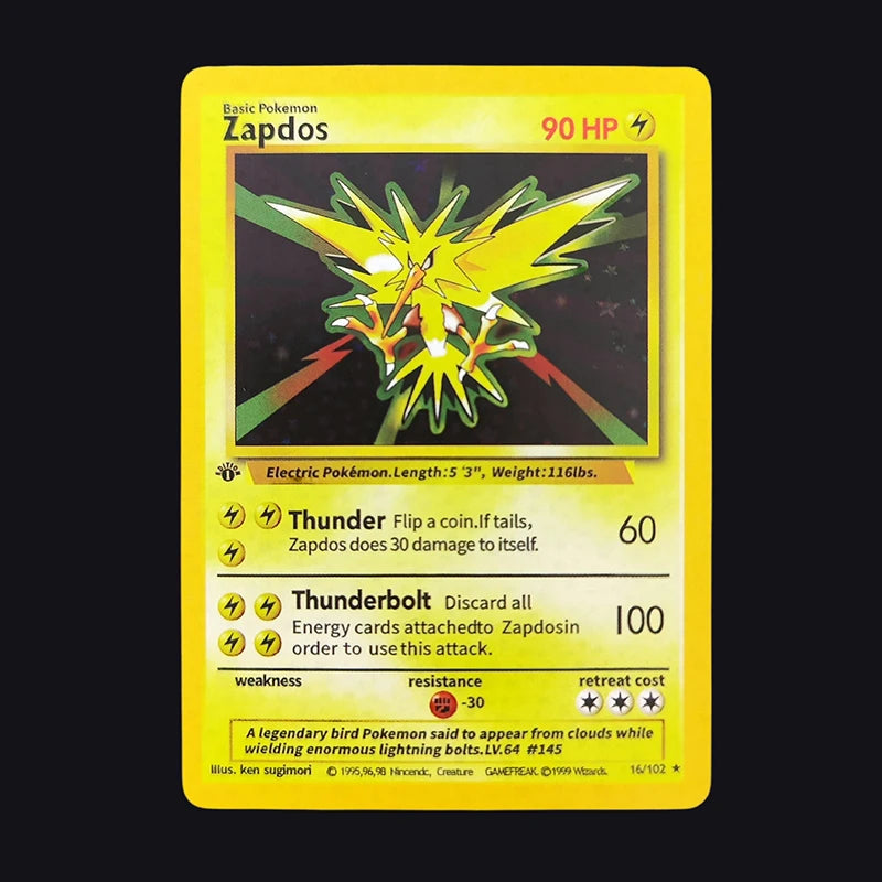 DIY 1999 POKEMON Game English 1ST EDITION Charizard Blastoise Venusaur Holo 4/102 Anime Game Collection Card