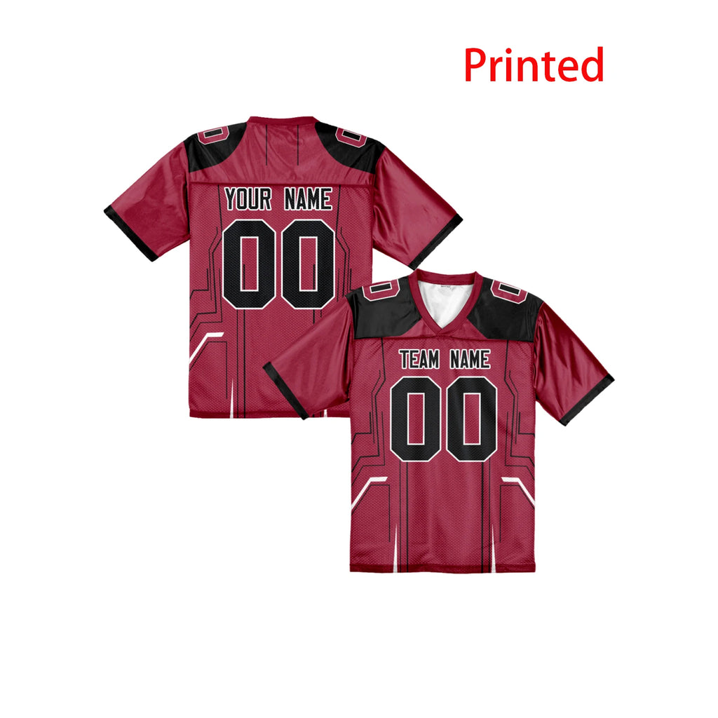 Custom Football Jersey Personalized Team Name Number Game Day American Football Shirt for Men Women Youth Kids