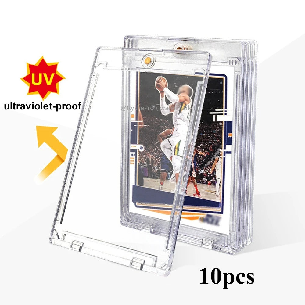 10pcs Card Case Holder 35pt Magnetic Card Holder for Trading Cards Hard Plastic Card Sleeves for MTG TCG Baseball Sports Cards