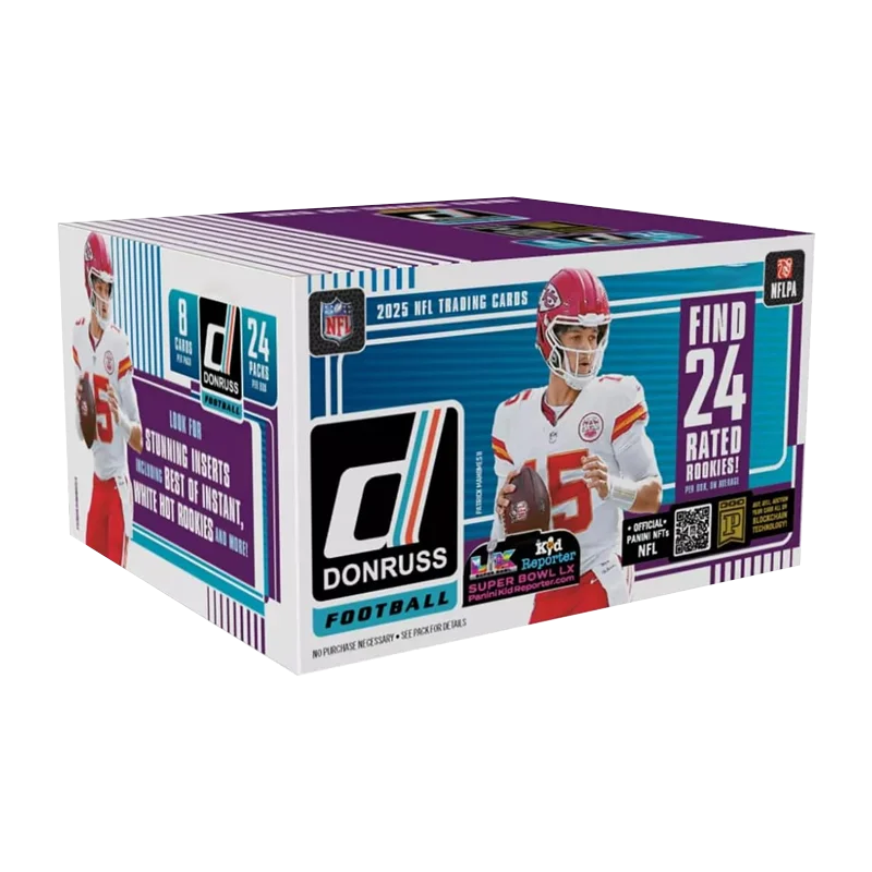 2025 Panini Donruss Football NFL Trading Cards Mystery Box Sports Collectibles Holiday Birthday Gifts for Boys & Girls