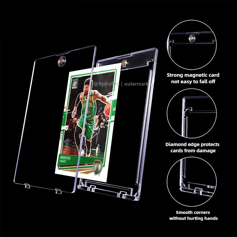 10pcs Card Case Holder 35pt Magnetic Card Holder for Trading Cards Hard Plastic Card Sleeves for MTG TCG Baseball Sports Cards