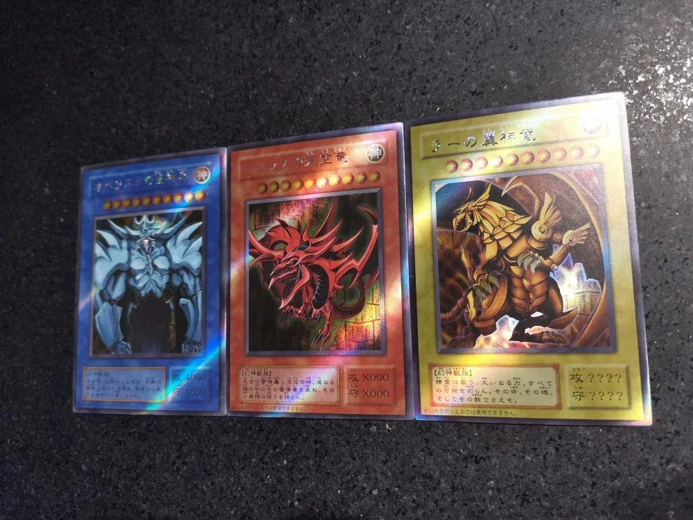 Anime ACG Card Yu-Gi-Oh Egyptian God Collectible Card Toys For Boys Game Battle Card Christmas Birthday Present