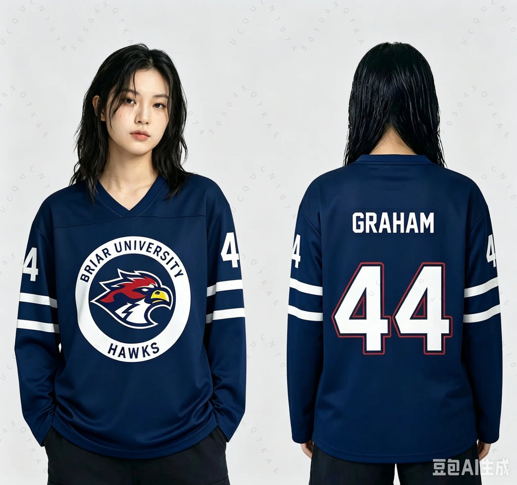 Cosplay Off Campus Briar University Hockey Jersey Graham 44 22 DI LAURENTIS 66 Tucker46 T-shirts Design 3D Printing Merch Unisex