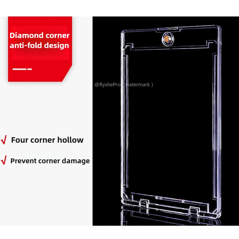 10pcs Card Case Holder 35pt Magnetic Card Holder for Trading Cards Hard Plastic Card Sleeves for MTG TCG Baseball Sports Cards