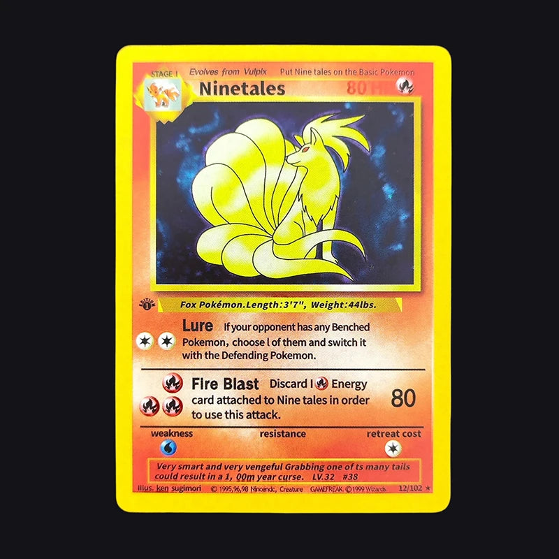 DIY 1999 POKEMON Game English 1ST EDITION Charizard Blastoise Venusaur Holo 4/102 Anime Game Collection Card