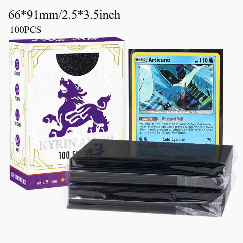 Standard Size Card Sleeves Premium Perfect Exact Fit Inner Card Sleeves with Pokemon Cards for TCG MTG Sports Cards ﻿