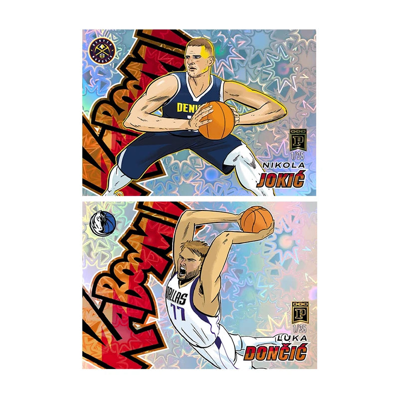 Homemade Diy Panini Basketball Star Card Anthony Edwards Nikola Jokic Curry Wembanyama Collection Card Toys Gift