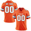 Custom Orange American Football Jersey Sublimation Printed Name Number Team Training Shirt Women Men Youth Kids Fans Gift