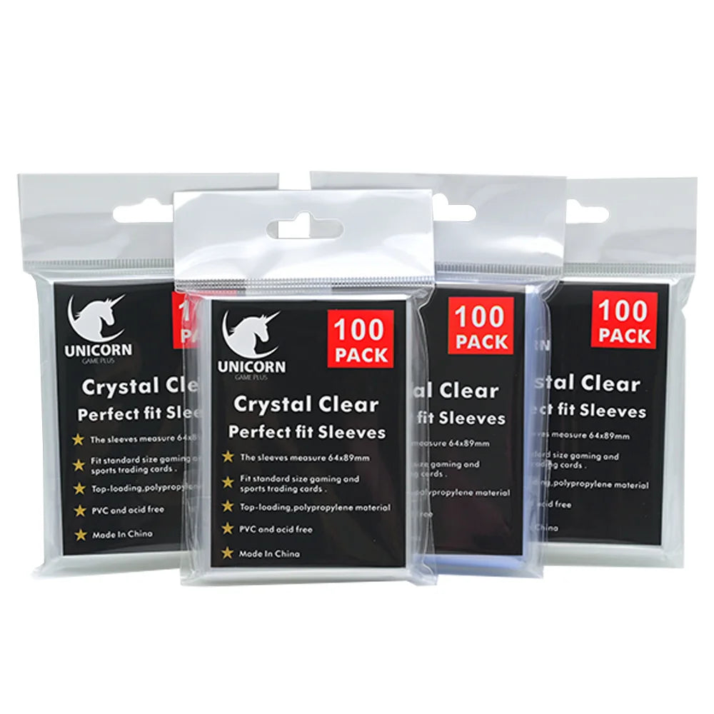 100pcs Trading Card Sleeves Soft Clear Penny Sleeves Perfect for Double-sleeving Compatible with Pokemon Mtg Cards Sport Cards