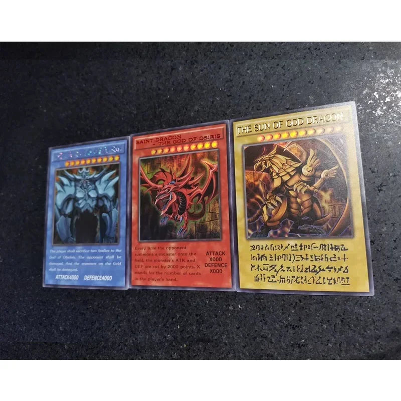 Anime ACG Card Yu-Gi-Oh Egyptian God Collectible Card Toys For Boys Game Battle Card Christmas Birthday Present