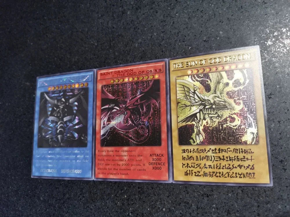 Anime ACG Card Yu-Gi-Oh Egyptian God Collectible Card Toys For Boys Game Battle Card Christmas Birthday Present