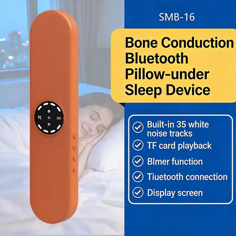 Bone Conduction Bluetooth Sleep Speaker with Display Screen Built-in White Noise TF Card Reading Portable Sleep Aid Device