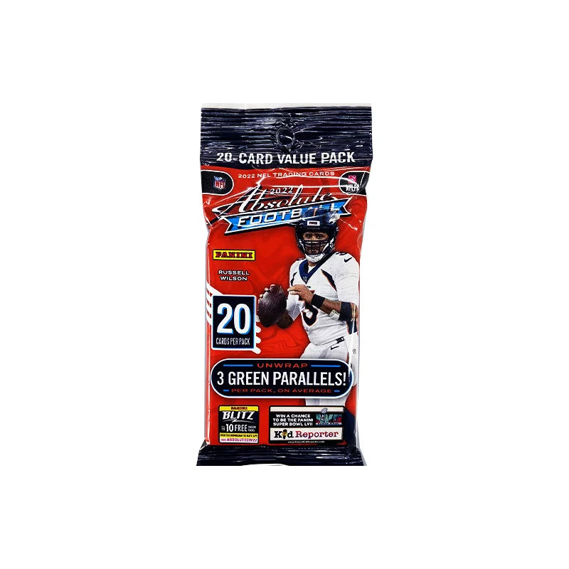 PANINI ABSOLUTE 2022 NFL FOOTBALL "IN STOCK" VALUE FAT PACK Collection Card