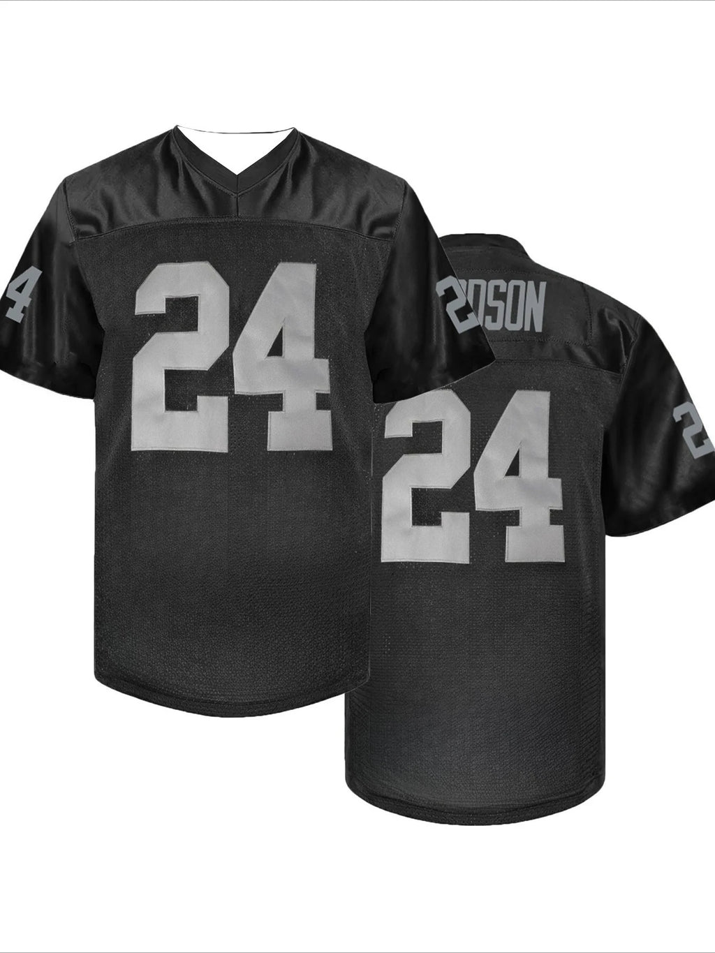 NO.24 Letter Print American Football Jersey Loose Breathable Classic Retro Fashion T-shirt Adults Soccer Uniform Sweatshirt Moto