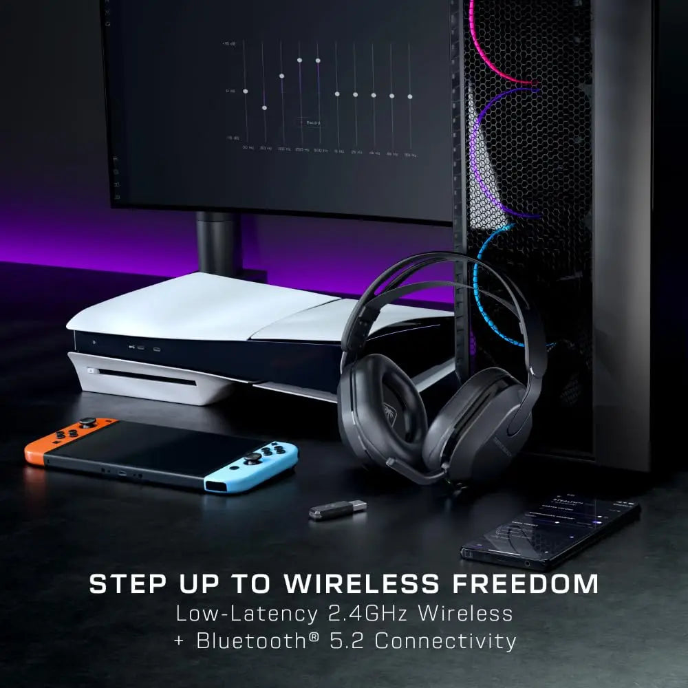 Wireless Gaming Headset for PS5, PS4, PC, Switch & Mobile – 40Hr Battery, Bluetooth, Flip-to-Mute Mic, Memory Foam