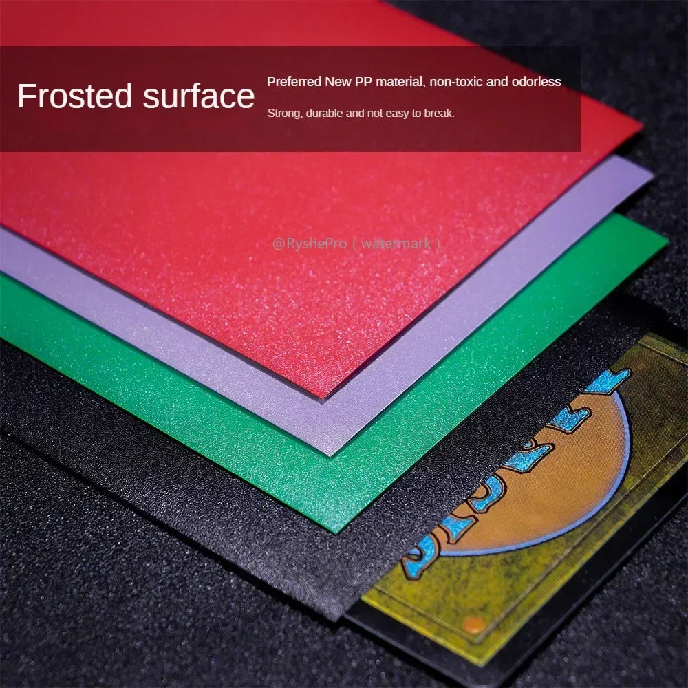Cards Deck Box for Pokemon MTG TCG Trading Cards with 1pc Divider and 100PCS 66x91mm Matte Standard Size Card Sleeve for TCG MTG