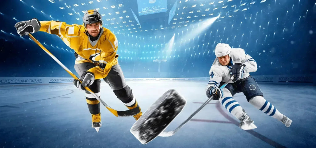 Hockey Jersey - Teal with Black/White Accents Shark Logo with Crossed Sticks Classic Striped Design Athletic Jersey 3d HD Prints