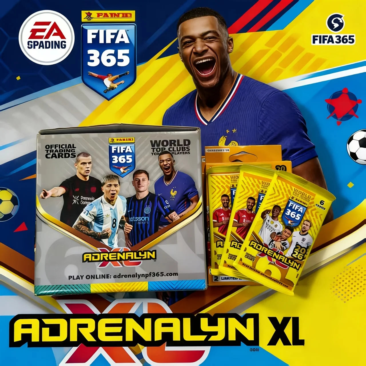 A Random 1pc PANINI Limited Edition FIFA 365 2026 Adrenalyn XL Fat Pack Featuring Official Player Cards, Including Limited Cards