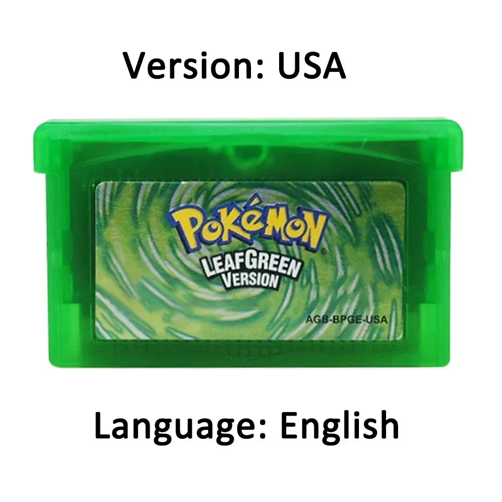 Pokémon-Game Card English Language Emerald Sapphire Series GB NDSL GBC GBA GBM SP Ruby Firered Video Cartridge Console Game Card