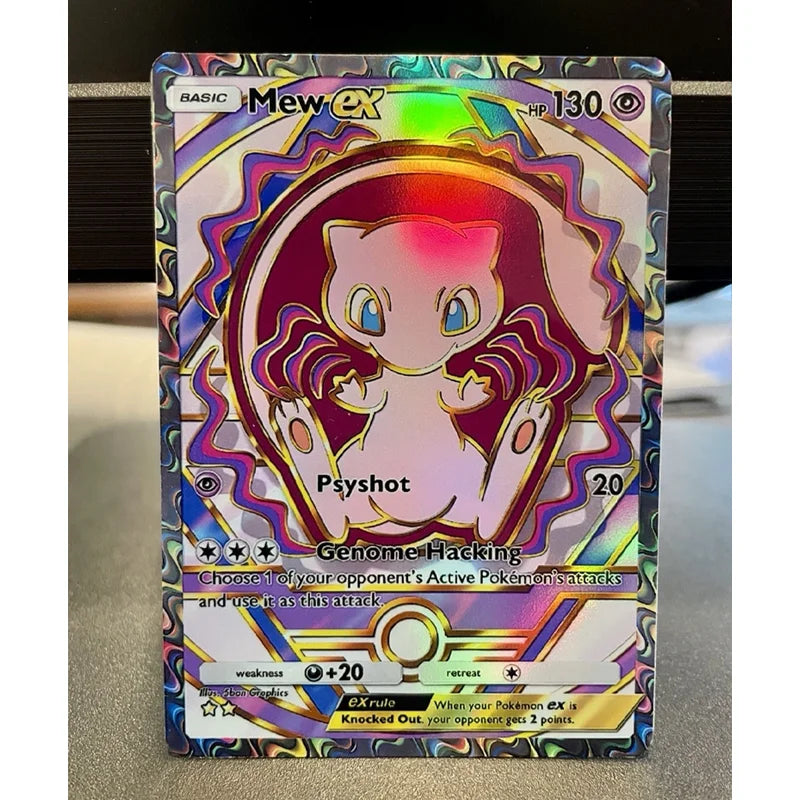 Diy Pkm Fan Art Tcg Pocket Eevee Ex Holo Pikachu Ex Lugia Buzzwole Lusamine Charlizard Solgaleo Full Art | Deluxe Pack Ex Card