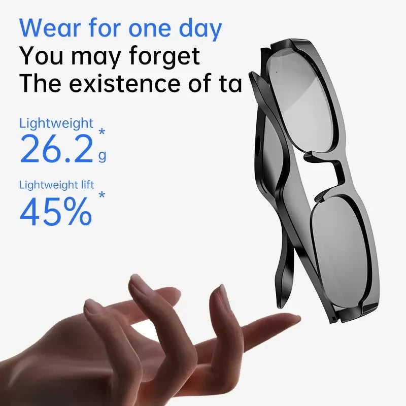Lenovo HOT BT Audio Bone-Conduction Smart Glasses 150+ Language Real-Time Translation Music Glasses for Men Women Sports Running