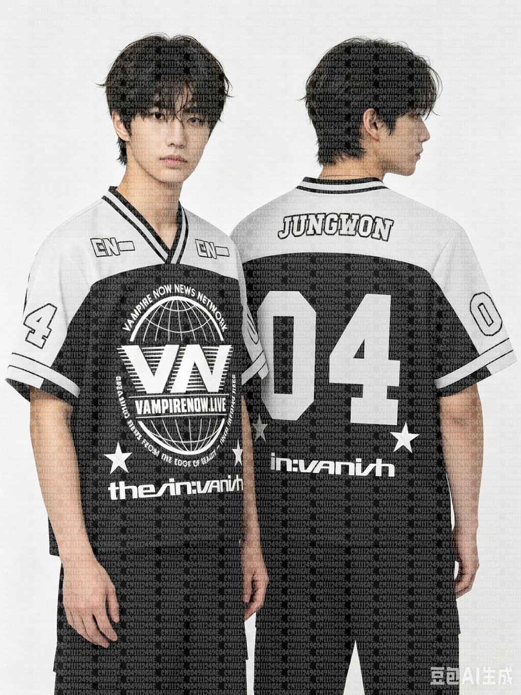 2026 Summer American Football Jersey Black White Y2K Streetwear Tee Personalized Name Number for ENHYPEN Fans Sport Shirt Kids