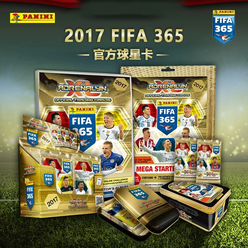 Genuine 2017 Panini FIFA 365 Complete Collection Rare Golden Football Trading Cards Rare Icons Signatures Gift for Soccer Fans
