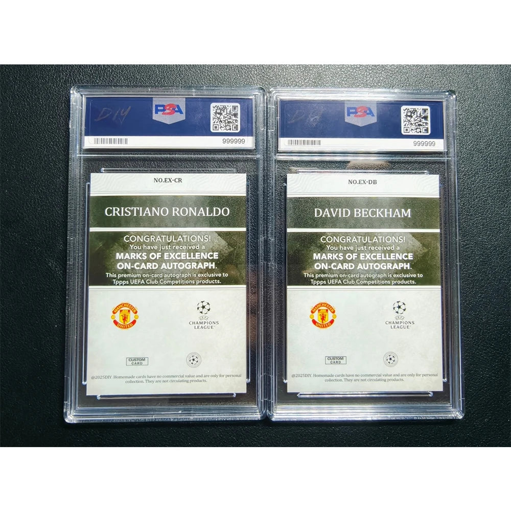 Soccer DIY Homemade Declan Rice Thierry Henry Beckham Cristiano Ronaldo Rated Collectible Card Brick Football Boy Festival Gift