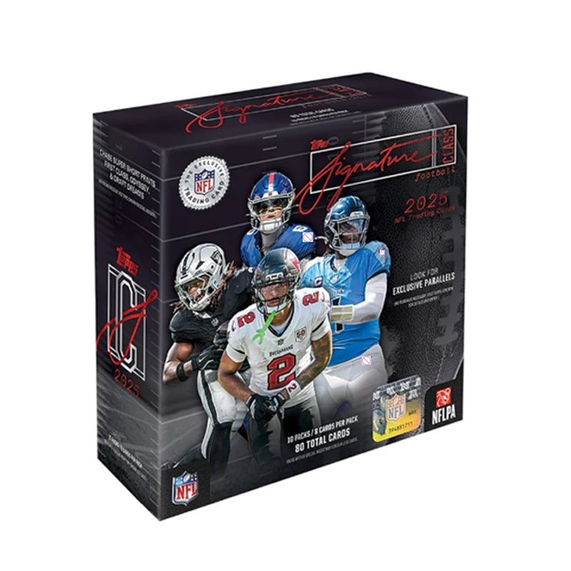2025 Topps Signature Class NFL Football Series Star Card Collectible Card Value Box