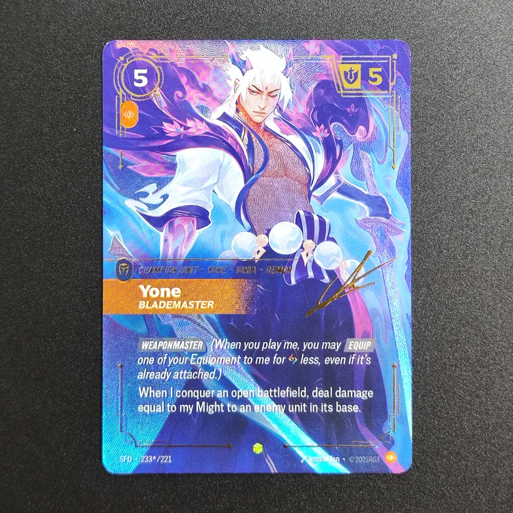 Proxy Riftbound League of Legends Spiritforged SFD Vayne Ahri Irelia Bard Teemo Yone Yasuo (Signature) Collection Game Card