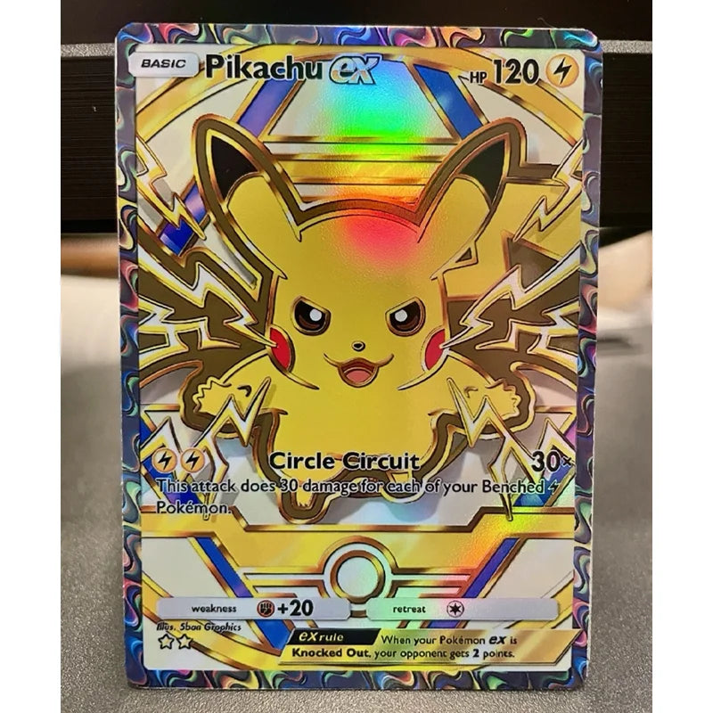 Diy Pkm Fan Art Tcg Pocket Eevee Ex Holo Pikachu Ex Lugia Buzzwole Lusamine Charlizard Solgaleo Full Art | Deluxe Pack Ex Card