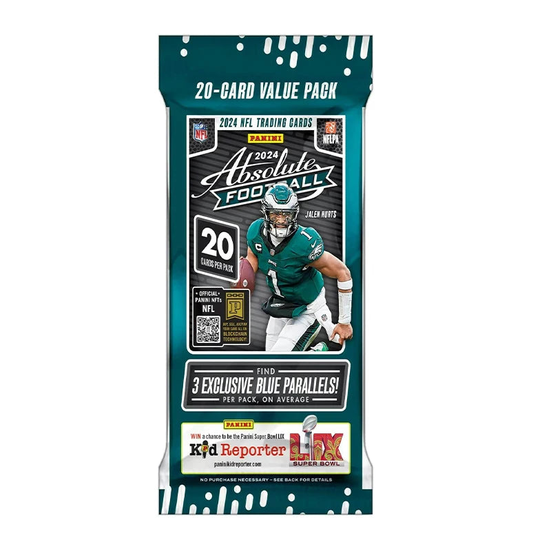 2024 Panini Absolute Football NFL 20 Card Jumbo Value Trading Card Pack Collecting Staple