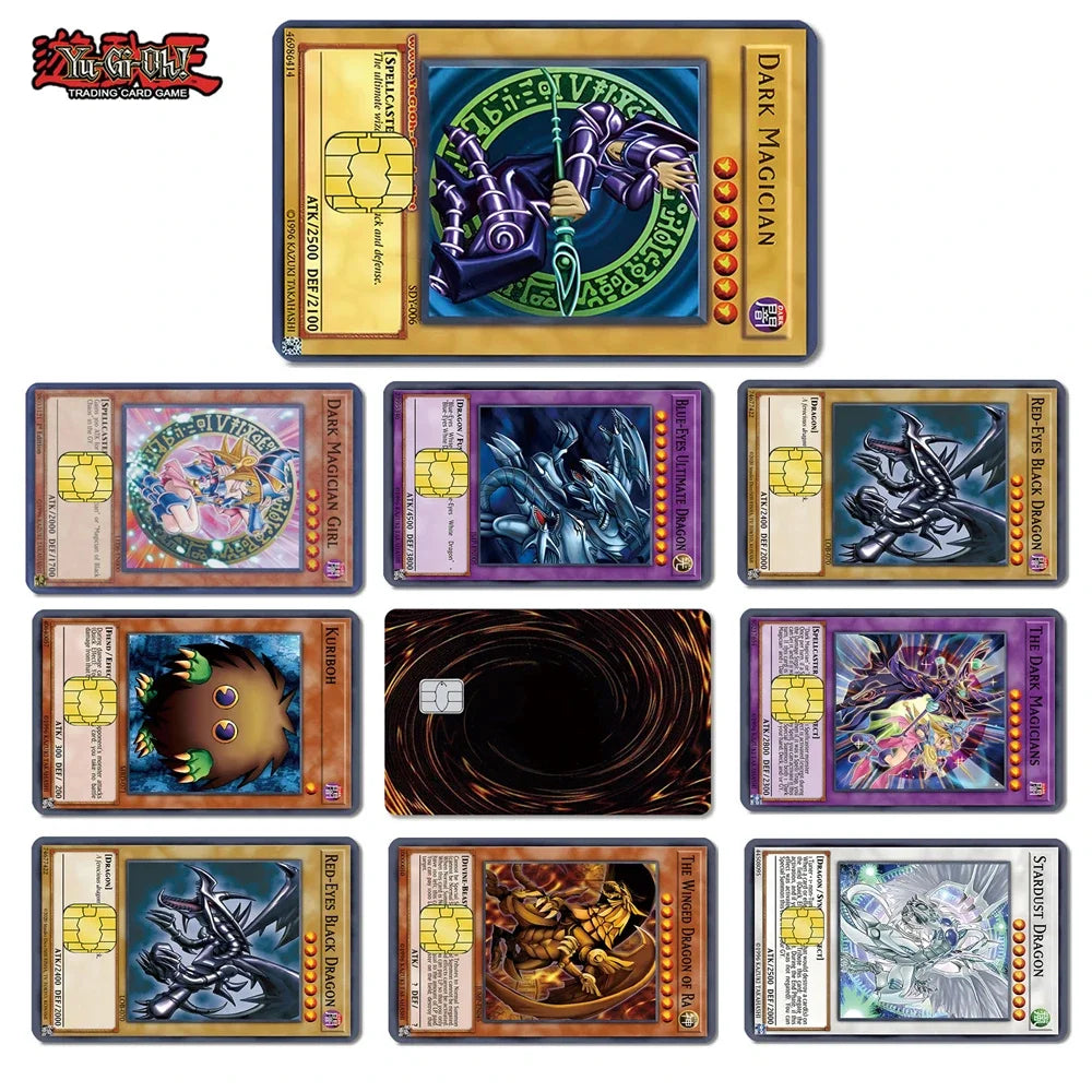 Yu-Gi-Oh! Anime Credit Card Skin Decal No Residue Anti-Scratch Sticker for Credit Debit ATM Card Accessories Toys Gifts