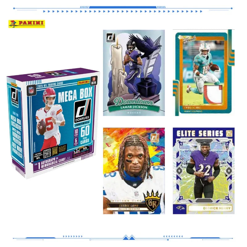 2025 Panini Donruss Football NFL Trading Cards Mystery Box Sports Collectibles Holiday Birthday Gifts for Boys & Girls