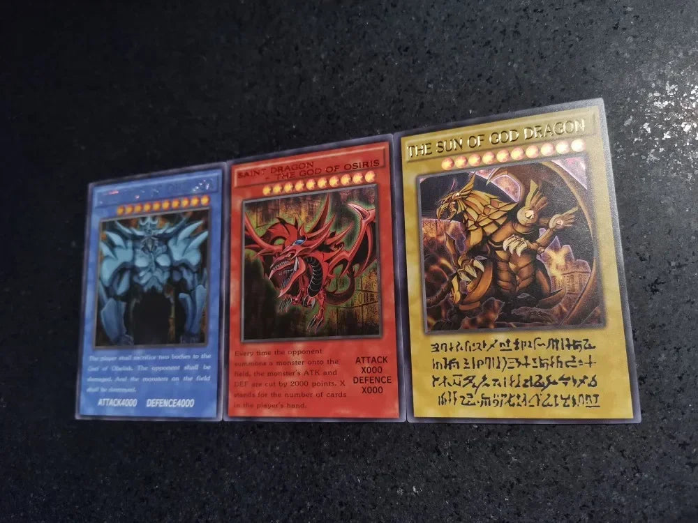 Anime ACG Card Yu-Gi-Oh Egyptian God Collectible Card Toys For Boys Game Battle Card Christmas Birthday Present