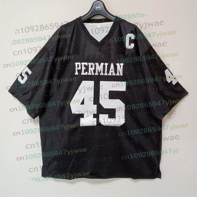 Permian 45 American Football Sport Jersey Shirt Summer Outdoor Sportswear Loose Clothes High Quality Women Men Beach Tshirt