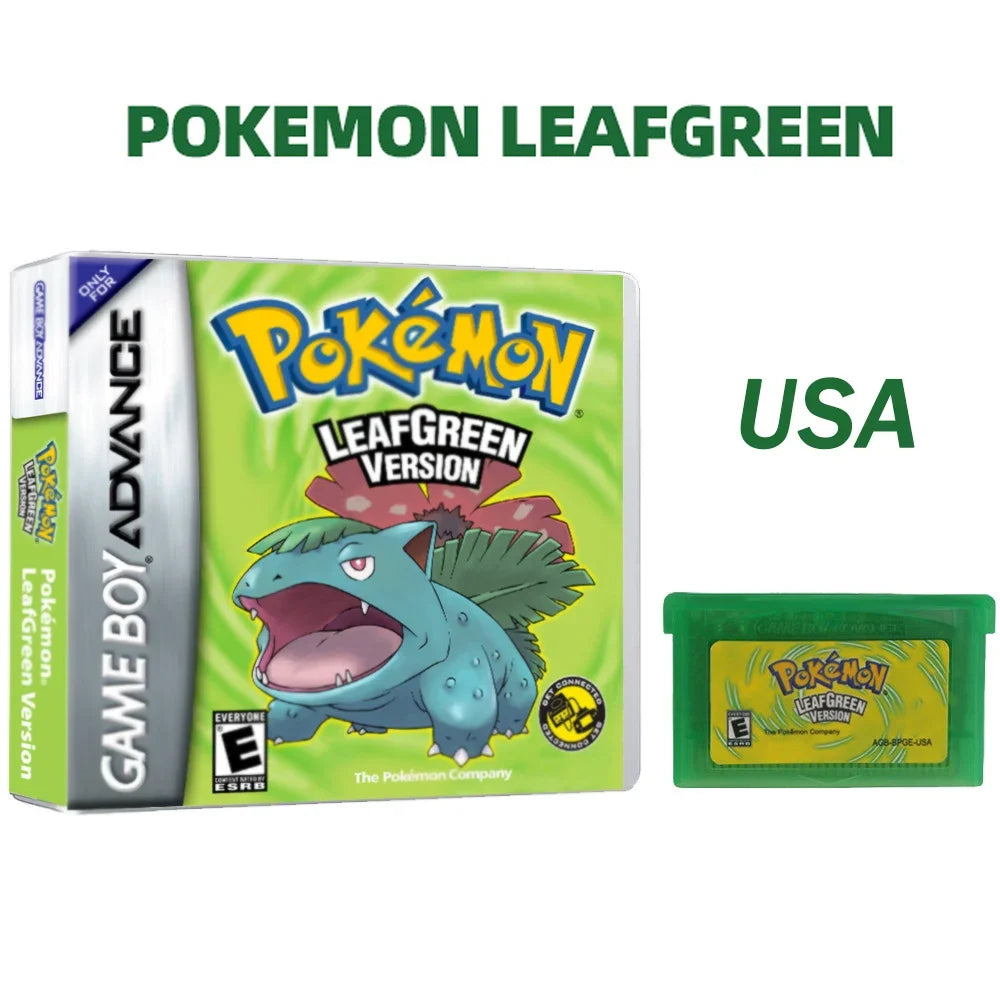 Pokémon-Game Card English Language Emerald Sapphire Series GB NDSL GBC GBA GBM SP Ruby Firered Video Cartridge Console Game Card