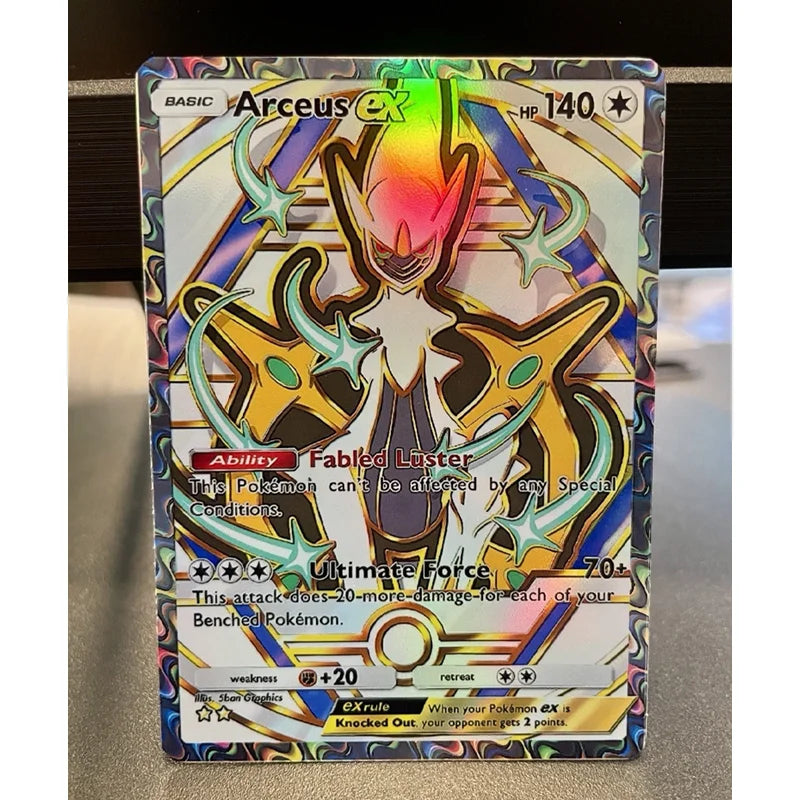 Diy Pkm Fan Art Tcg Pocket Eevee Ex Holo Pikachu Ex Lugia Buzzwole Lusamine Charlizard Solgaleo Full Art | Deluxe Pack Ex Card