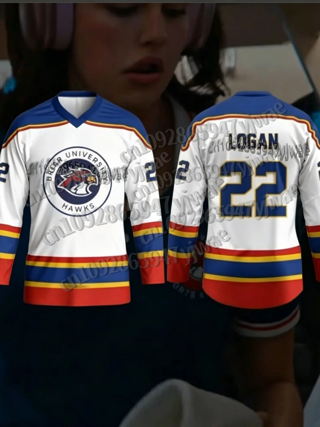 MEN Cosplay Off Campus Briar University Hockey Jersey Graham 44 22 DI LAURENTIS 66 Tucker46 T-shirt Design 3D men women t-shirt