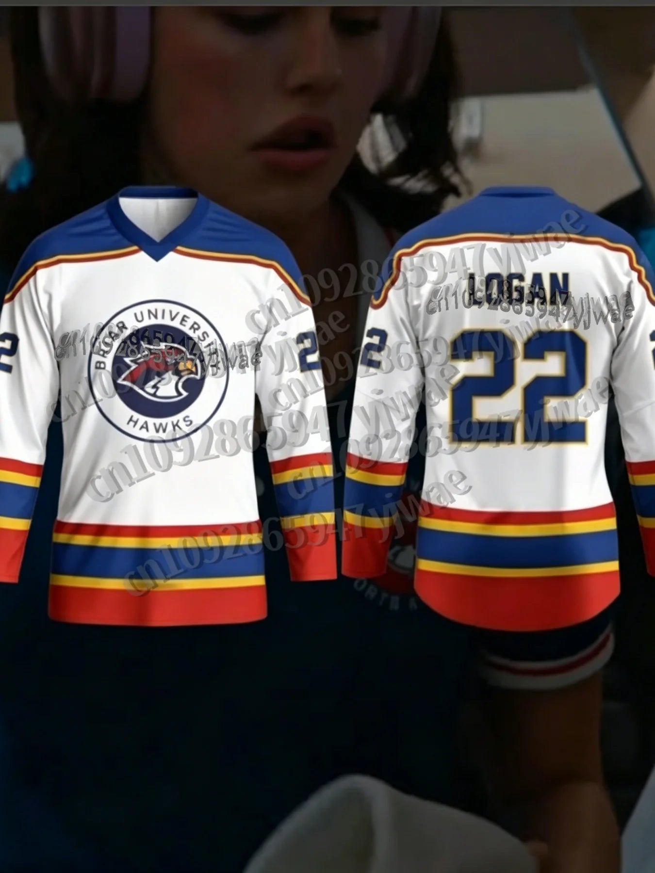 MEN Cosplay Off Campus Briar University Hockey Jersey Graham 44 22 DI LAURENTIS 66 Tucker46 T-shirt Design 3D men women t-shirt