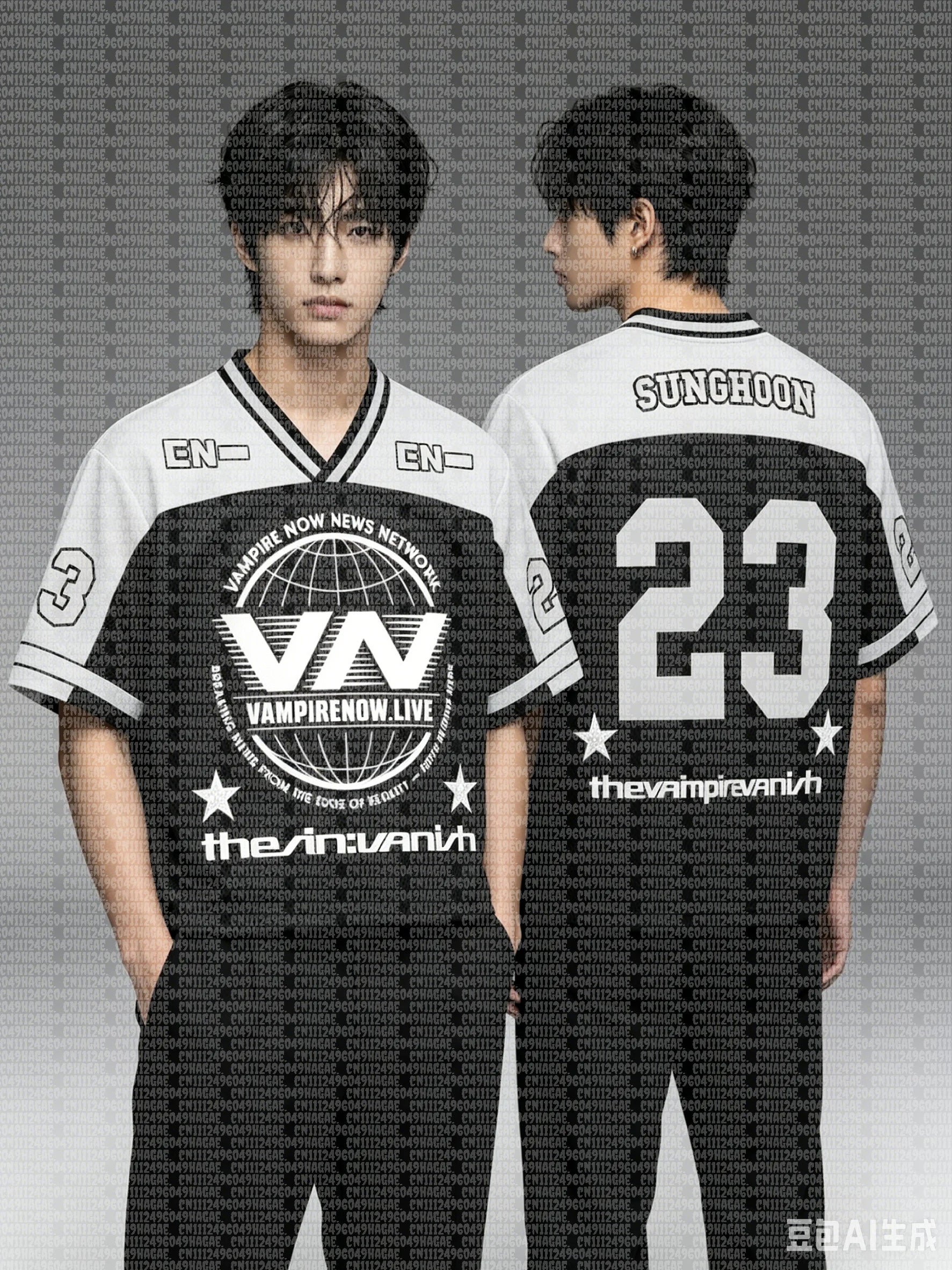 2026 Summer American Football Jersey Black White Y2K Streetwear Tee Personalized Name Number for ENHYPEN Fans Sport Shirt Kids