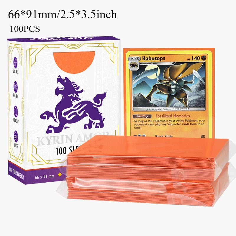 Standard Size Card Sleeves Premium Perfect Exact Fit Inner Card Sleeves with Pokemon Cards for TCG MTG Sports Cards ﻿